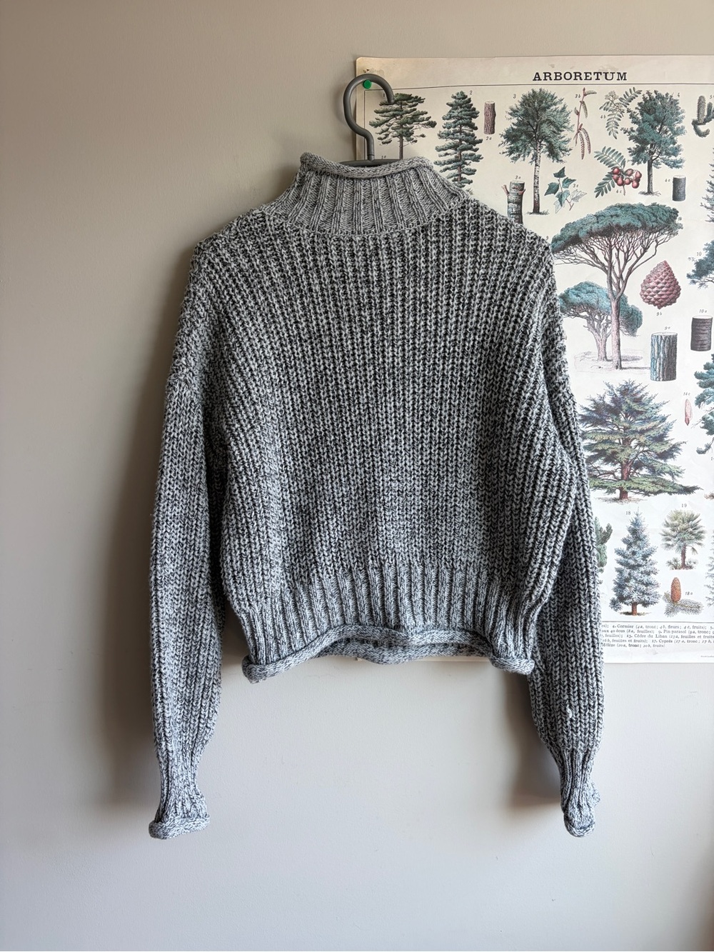 Garage Cozy Gray Turtleneck Sweater Small - Picture 2 of 5